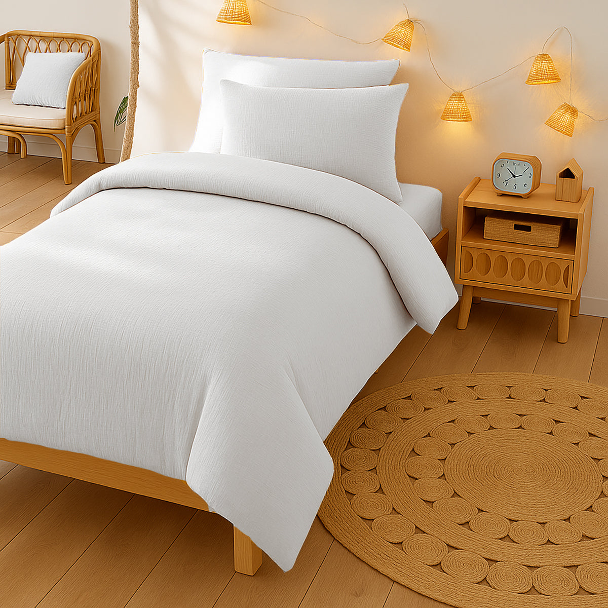 Funda Nórdica De Algodón Bio Blanca