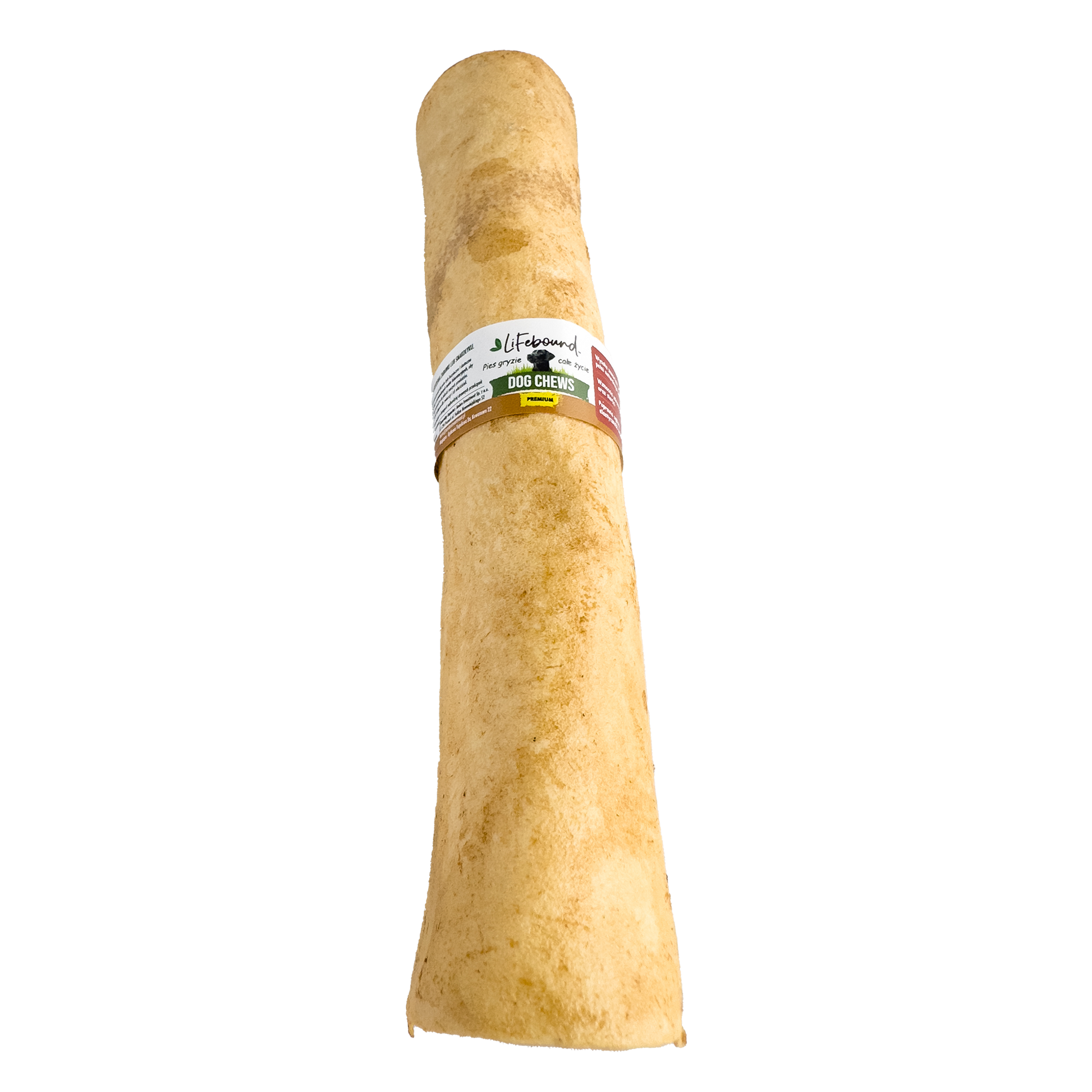 Lifebound - Hueso Masticable Natural Para Perros De Piel De Ternera Con Sabor A Mantequilla De Maní - 10 uds - XXL