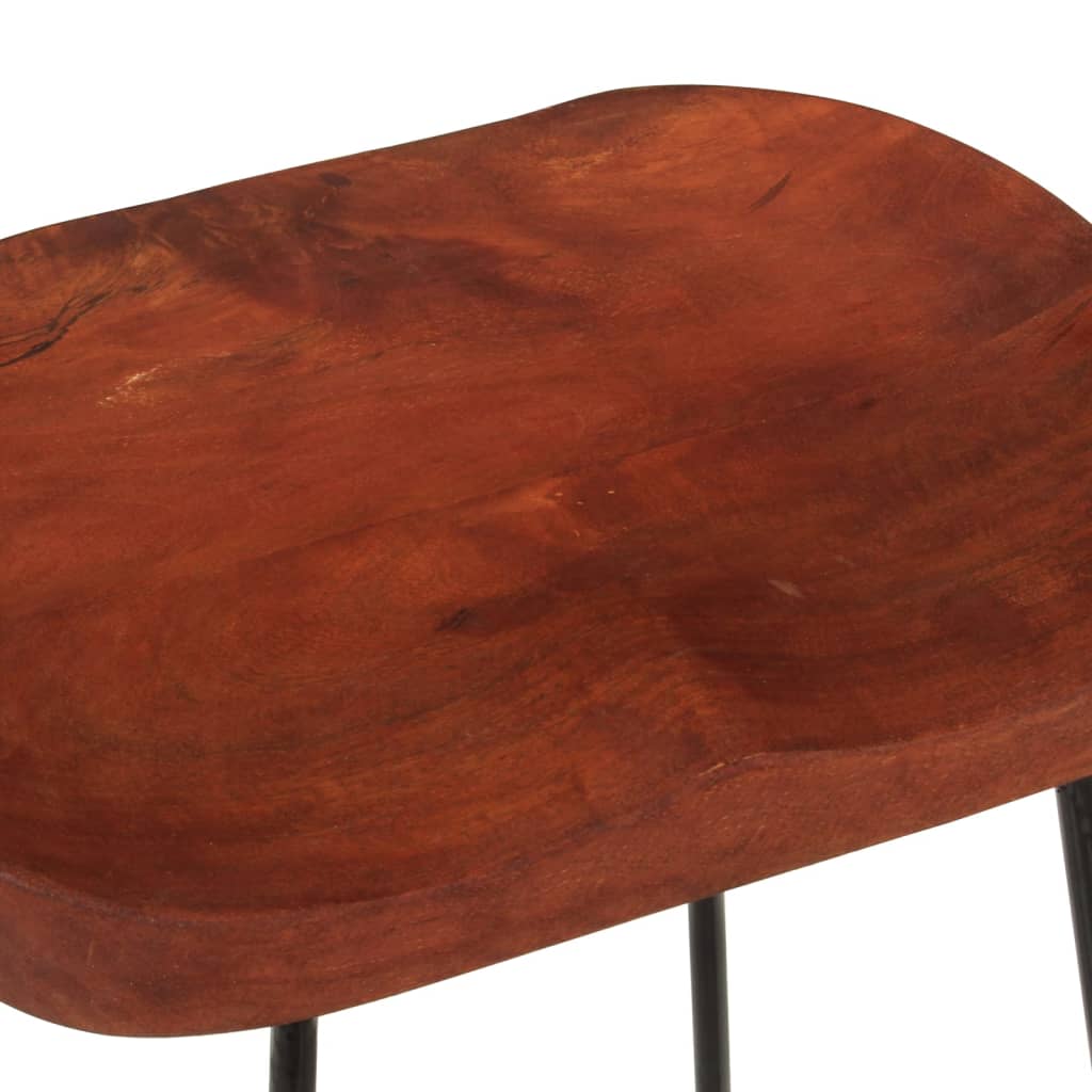 Taburetes De Bar Gavin 2 Uds Madera Mango Maciza 45x40x63 Cm_5