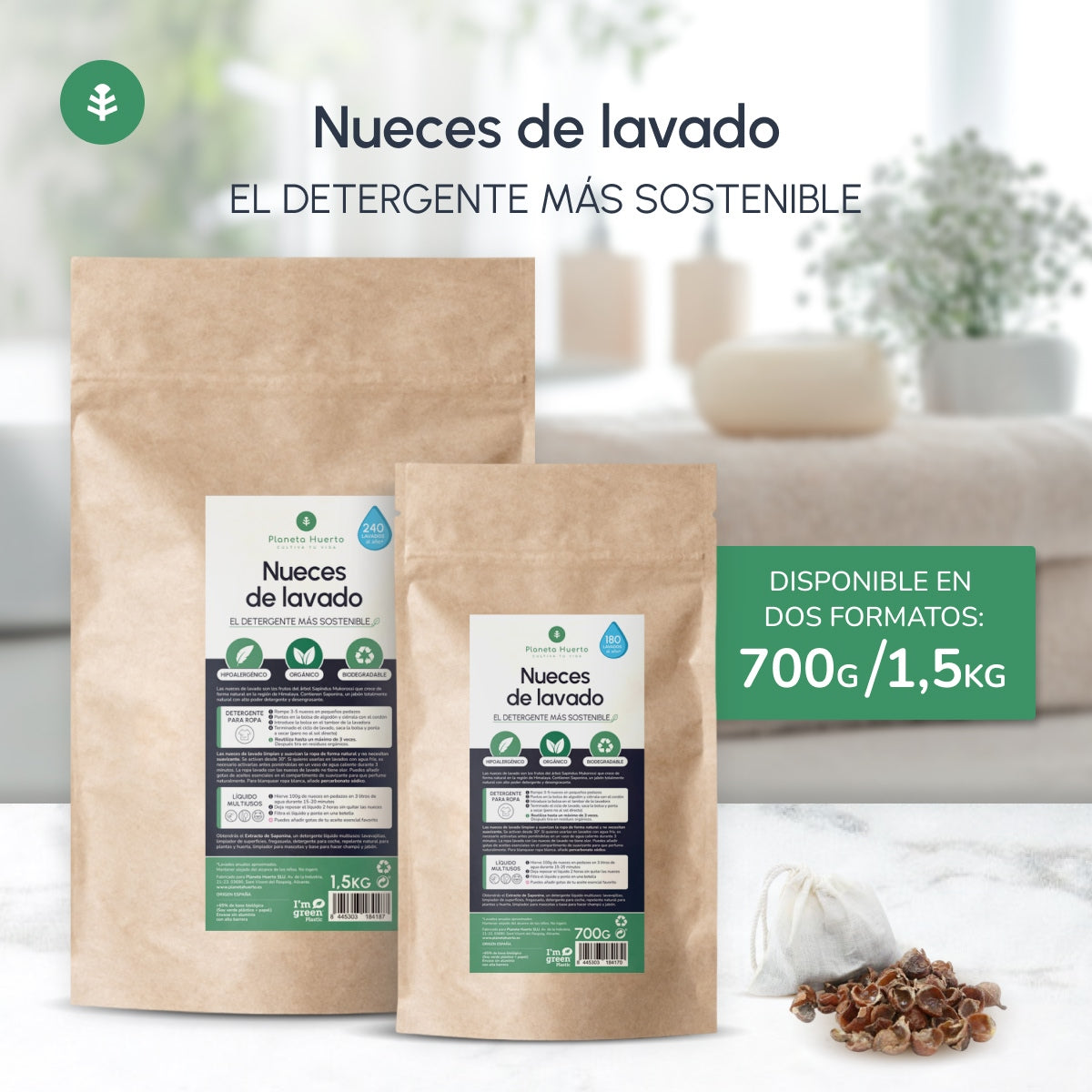 Nueces de Lavado Planeta Huerto 700 gr
