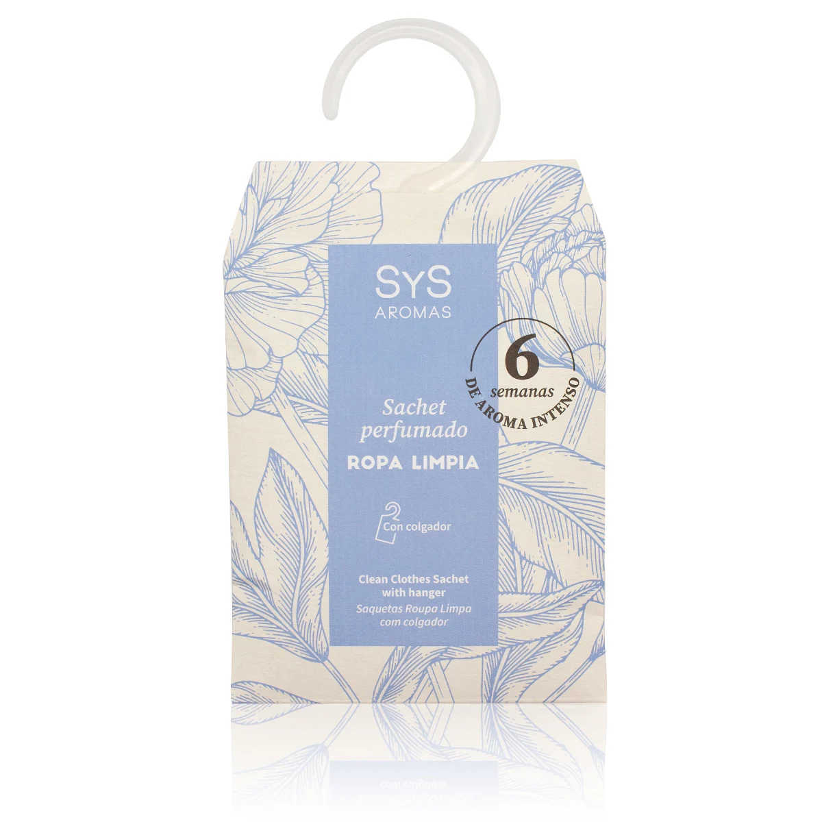 Ambientador de Armario Sachet Perfumado Ropa Limpia SYS Aromas 12 g | Fresco y Limpio | Neutraliza Olores_0