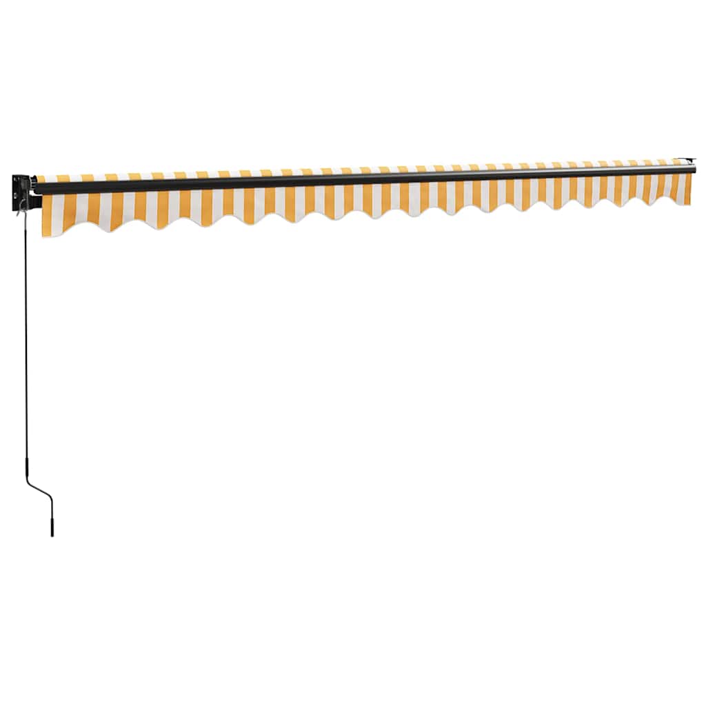 Toldo Retráctil Aluminio Y Tela Amarillo Y Blanco 4,5x3 M_5