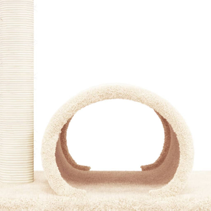 Vidaxl Poste Rascador Para Gatos Con Túnel Crema 60x34,5x50 Cm_5