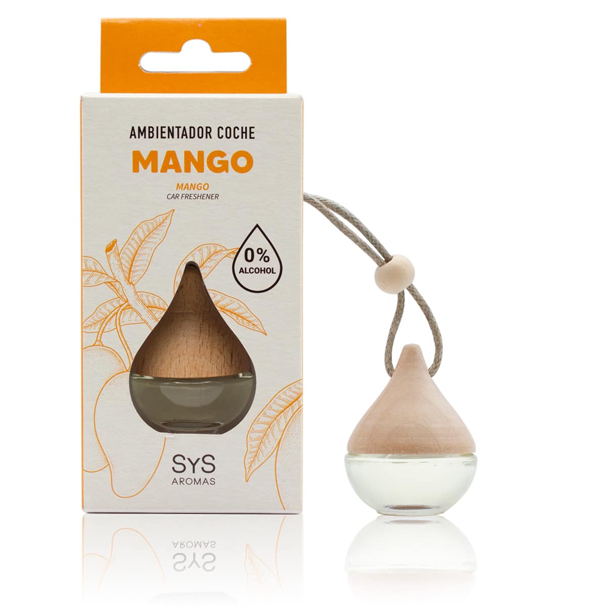 Ambientador Coche Mango Gota SYS Aromas 6 ml | Aroma Tropical y Afrutado | Jugoso y Vibrante_0