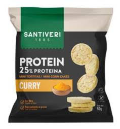 Mini tortitas protein curry SANTIVERI 50g