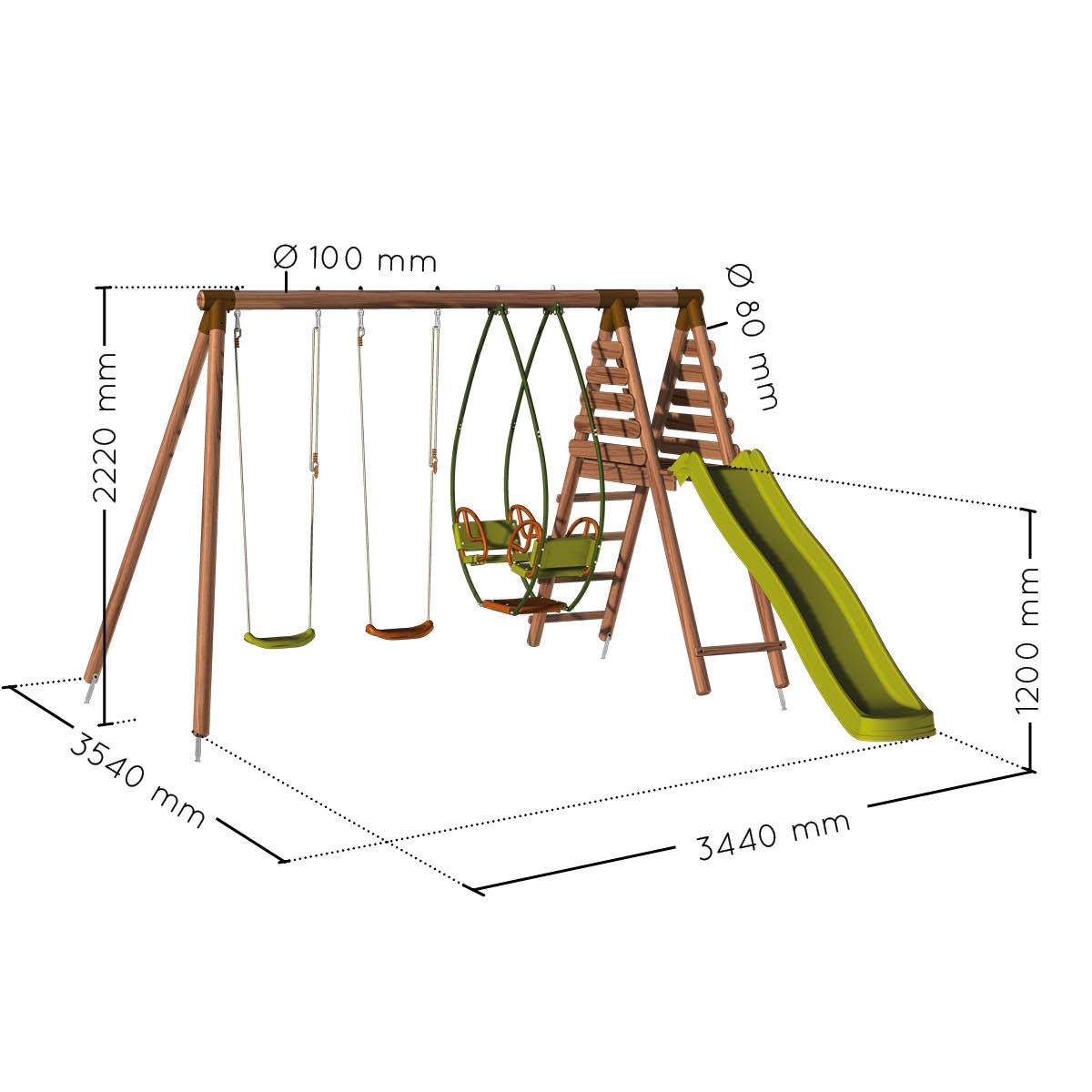 Parque infantil con tobogán Narcisse Soulet