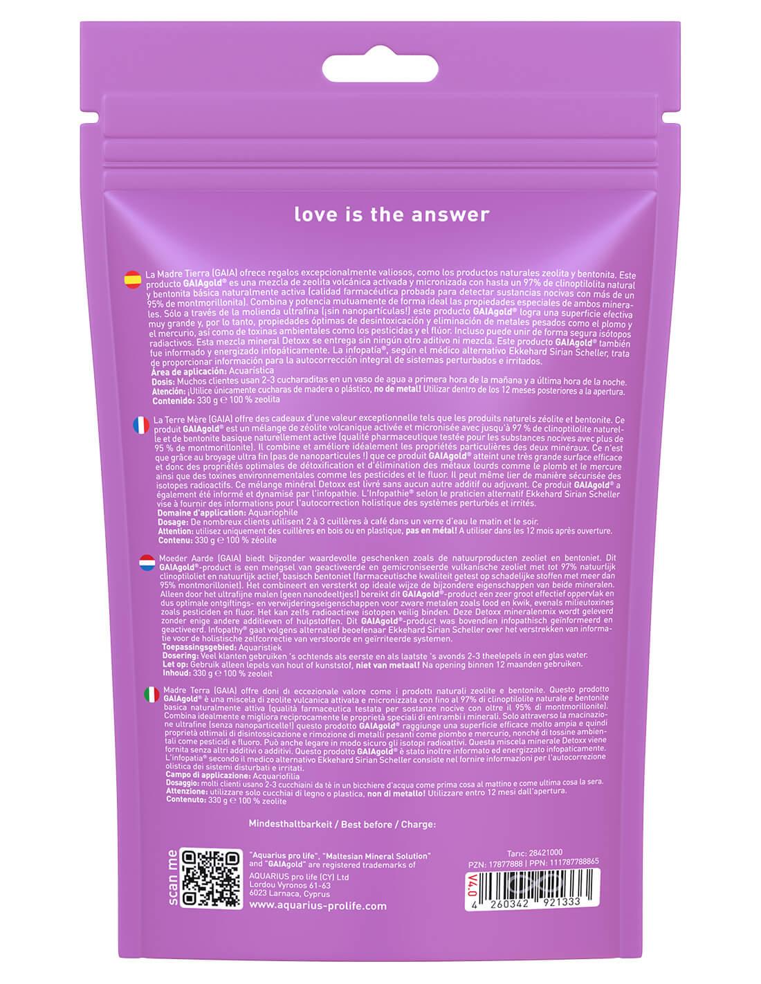 Aquarius Pro Life - Zeolita Pura 330g Polvo Detox_2