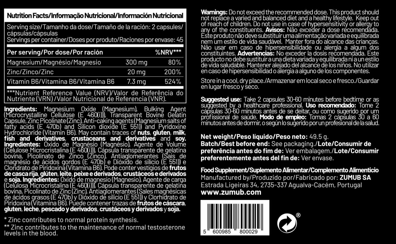 Zumub Zmb6 90 Capsules