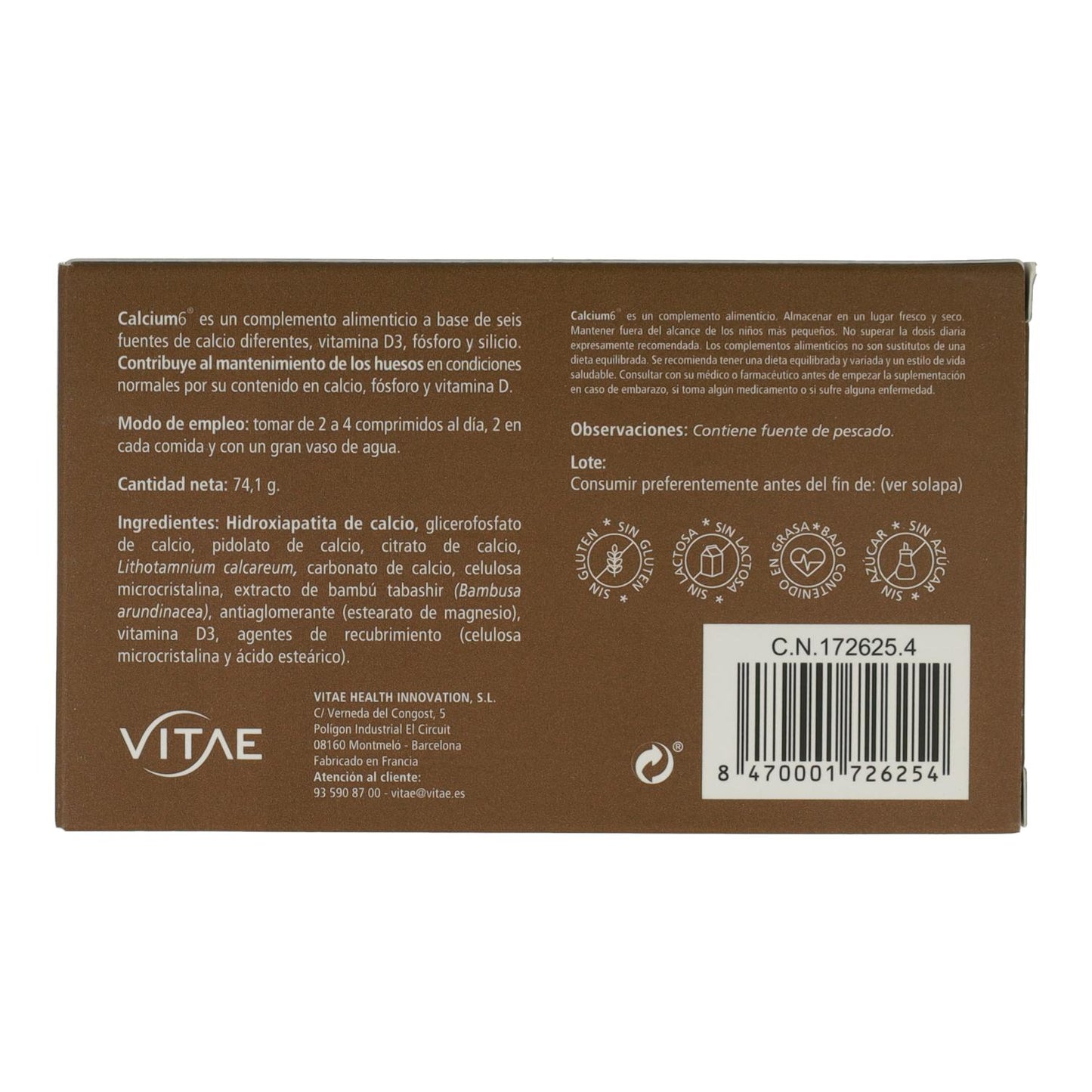 Calcium 6  Vitae 60 Comp