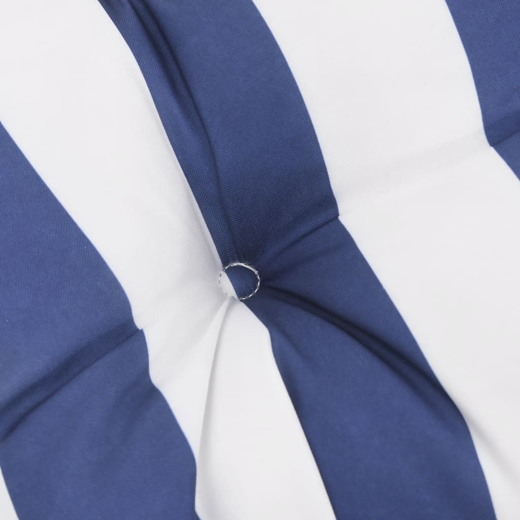 Vidaxl Cojines De Silla 4 Uds Tela A Rayas Azul Y Blanco 40x40x7 Cm_5