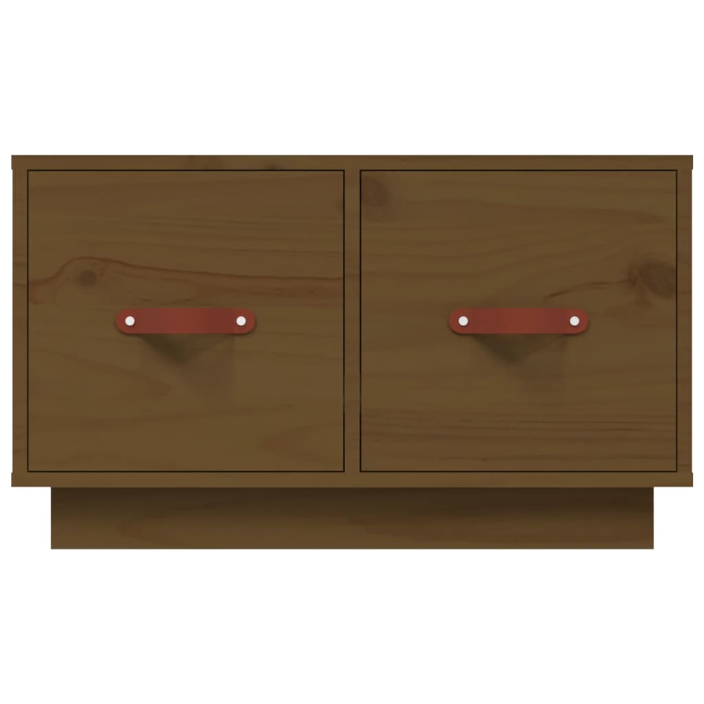 Mesa De Centro Madera Maciza De Pino Marrón Miel 60x53x35 Cm_4