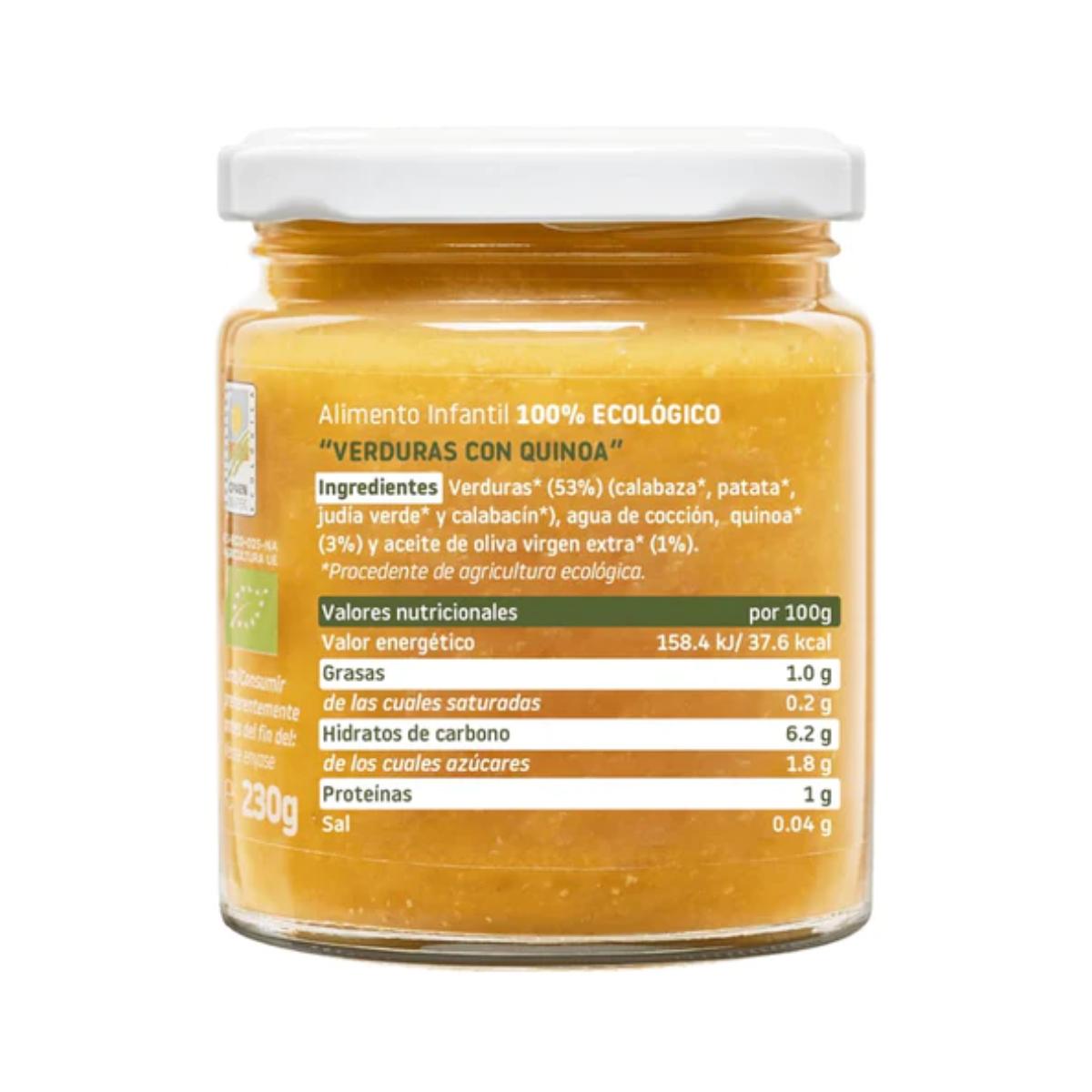 Tarrito de Verduras con Quínoa Ecológico Smileat, 230g