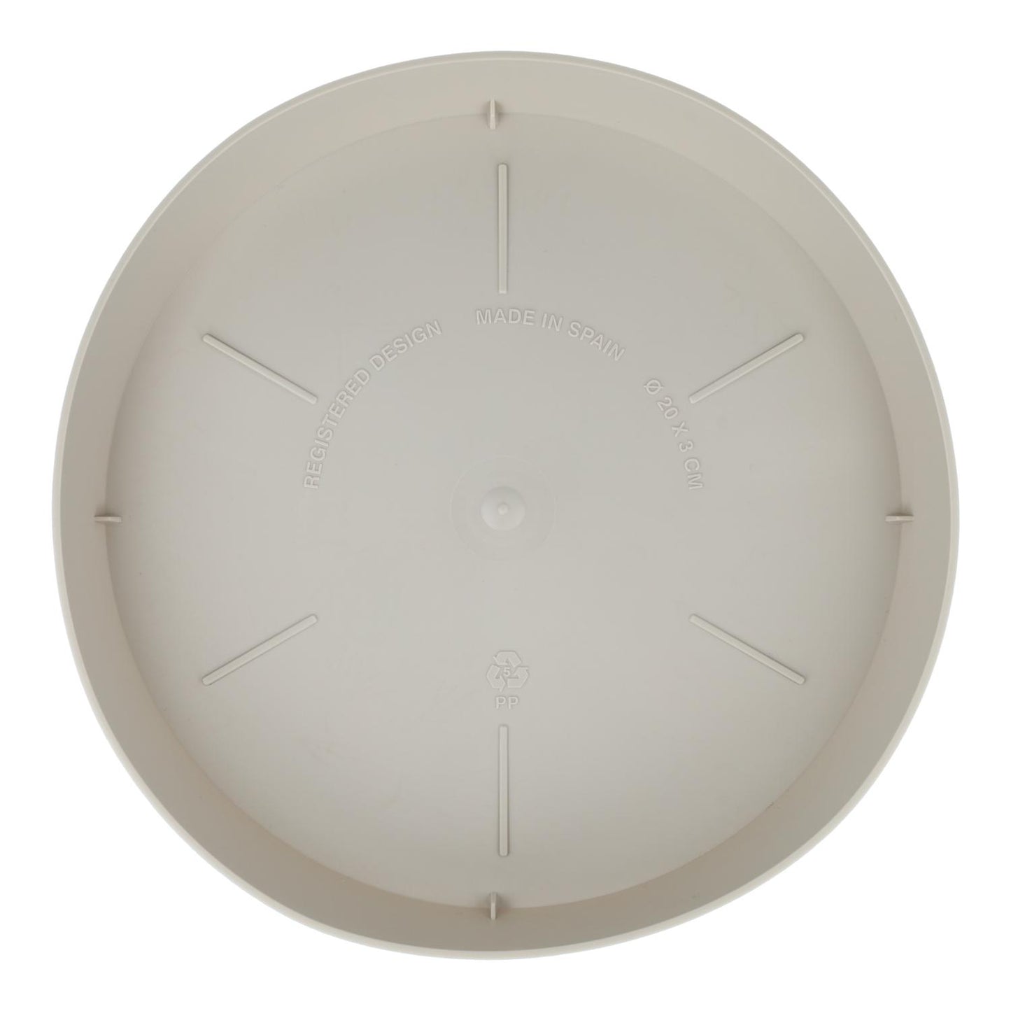Plato maceta Tes color crudo D 20 x 3