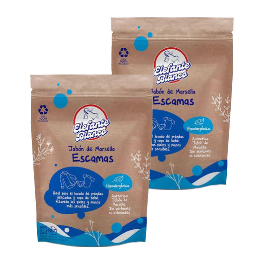 Pack 2x Escamas Elefante Blanco Mimidu ECO 200 g