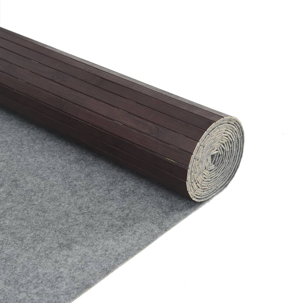 Vidaxl Alfombra Rectangular Bambú Marrón Oscuro 80x100 Cm_4