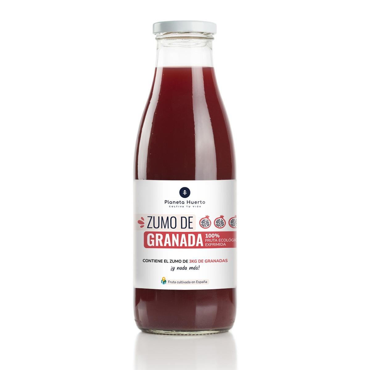 Zumo de Granada 100% fruta exprimida Eco Planeta Huerto 750ml