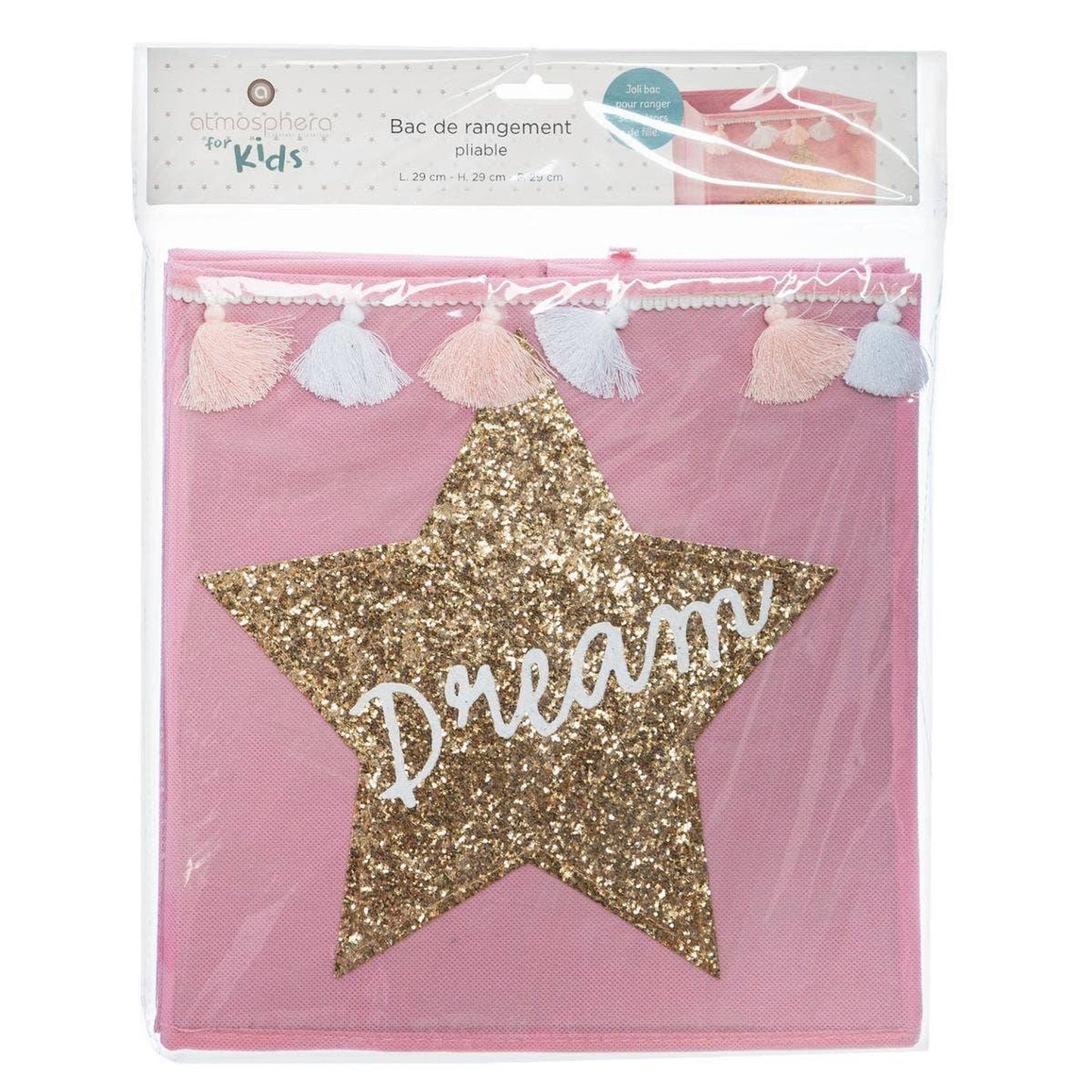 Caja De Almacenamiento Seq + Pompones dream_1