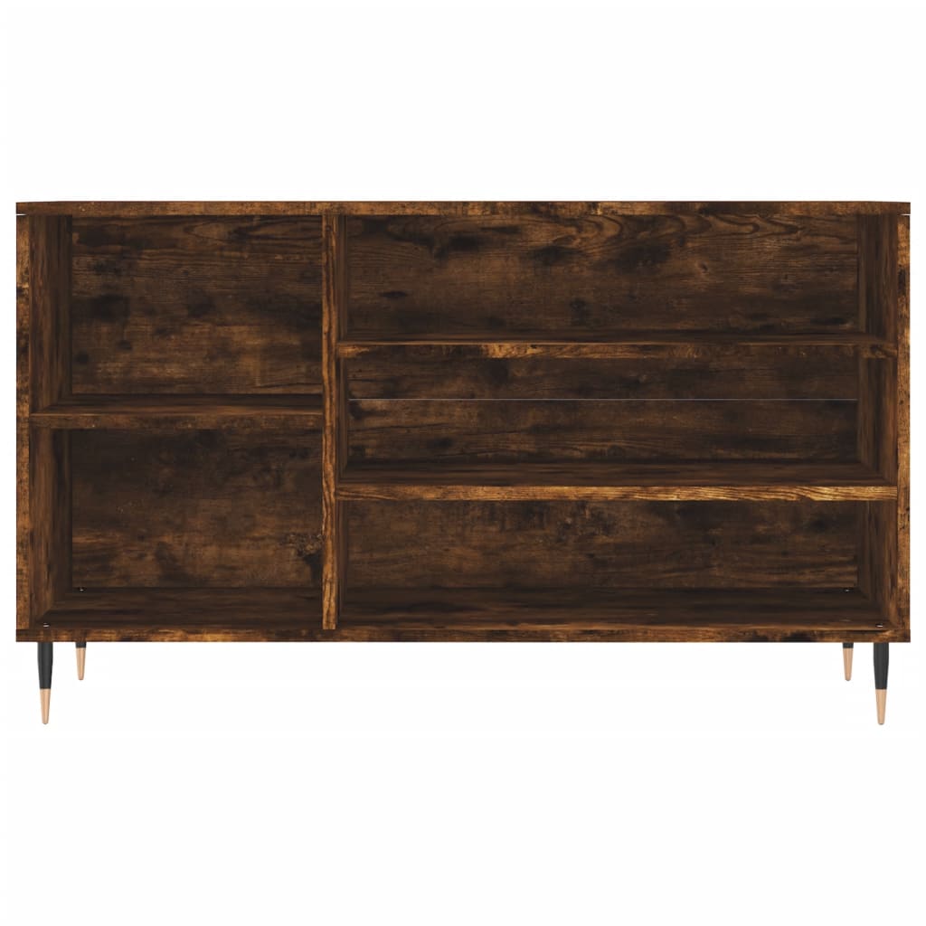 Vidaxl Mueble Zapatero Madera Contrachapada Roble Ahumado 102x36x60 Cm_5