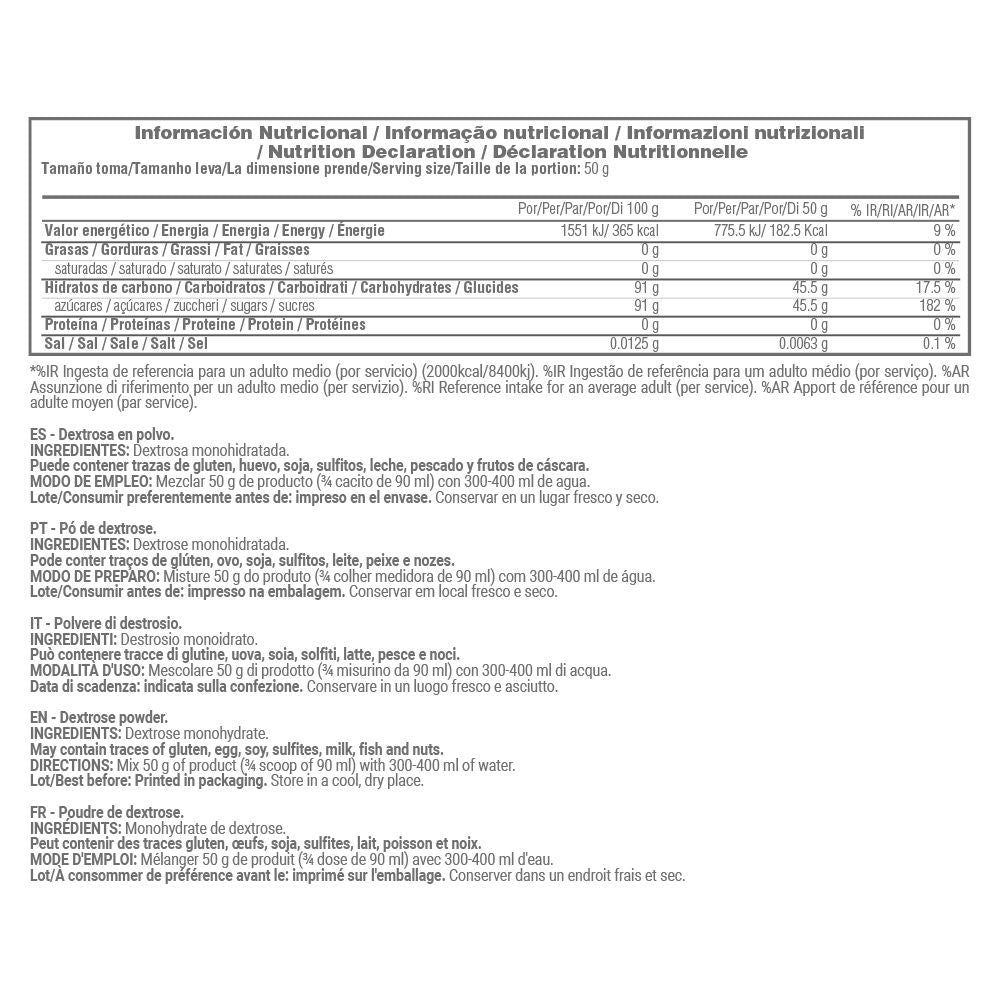 Dextrosa - 1kg - Carbohidrato Rendimiento - Masmusculo_5