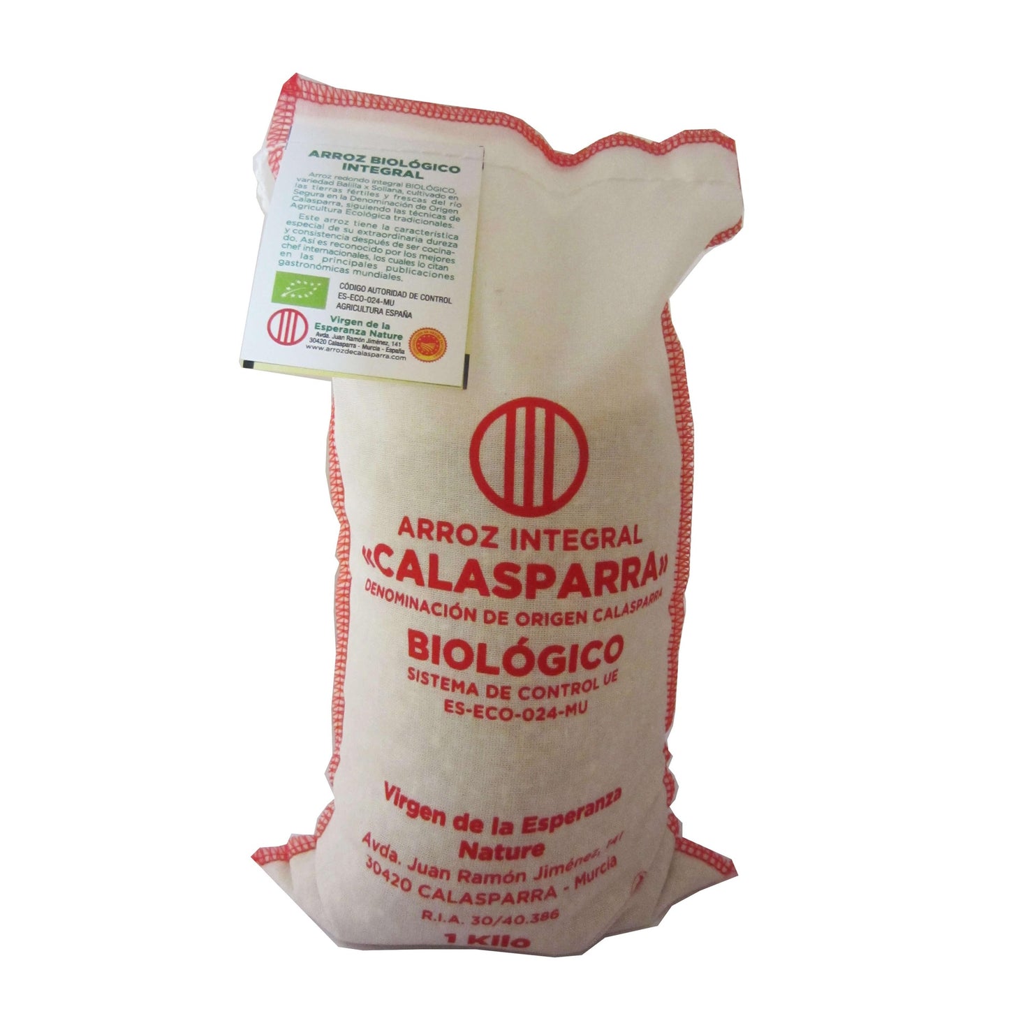 Arroz integral en saquito de tela Calasparra 1Kg