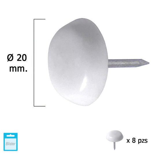 Deslizante Grande Blanco Ø20 (blister 8 Unidades)