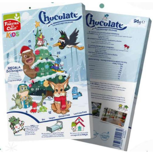 Calendario de Adviento con Chocolatinas BIO La Finestra Sul Cielo 96 g