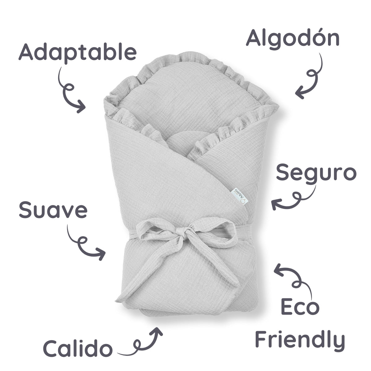 Saco Entretiempo De Muselina Portabebé Grupo 0 Gris