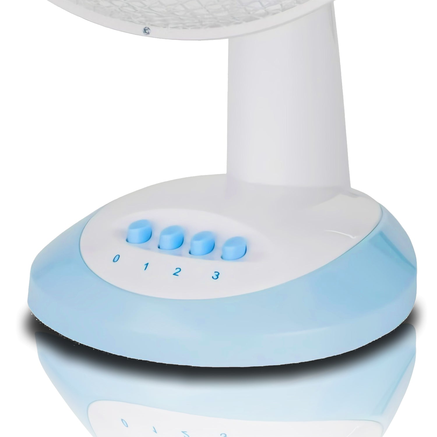 Ventilador Portátil Sobremesa Oscilante 34 Cm, 3 Velocidades, Función Bloqueo Oscilación Mpm Mwp-16, Blanco