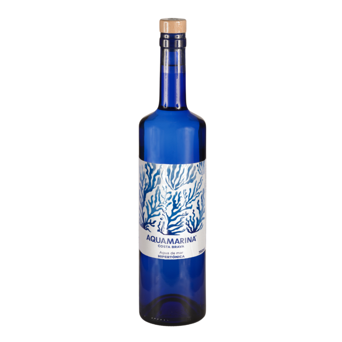 Agua De Mar Hipertonica Vidrio Azul Aquamarina 750 Ml.