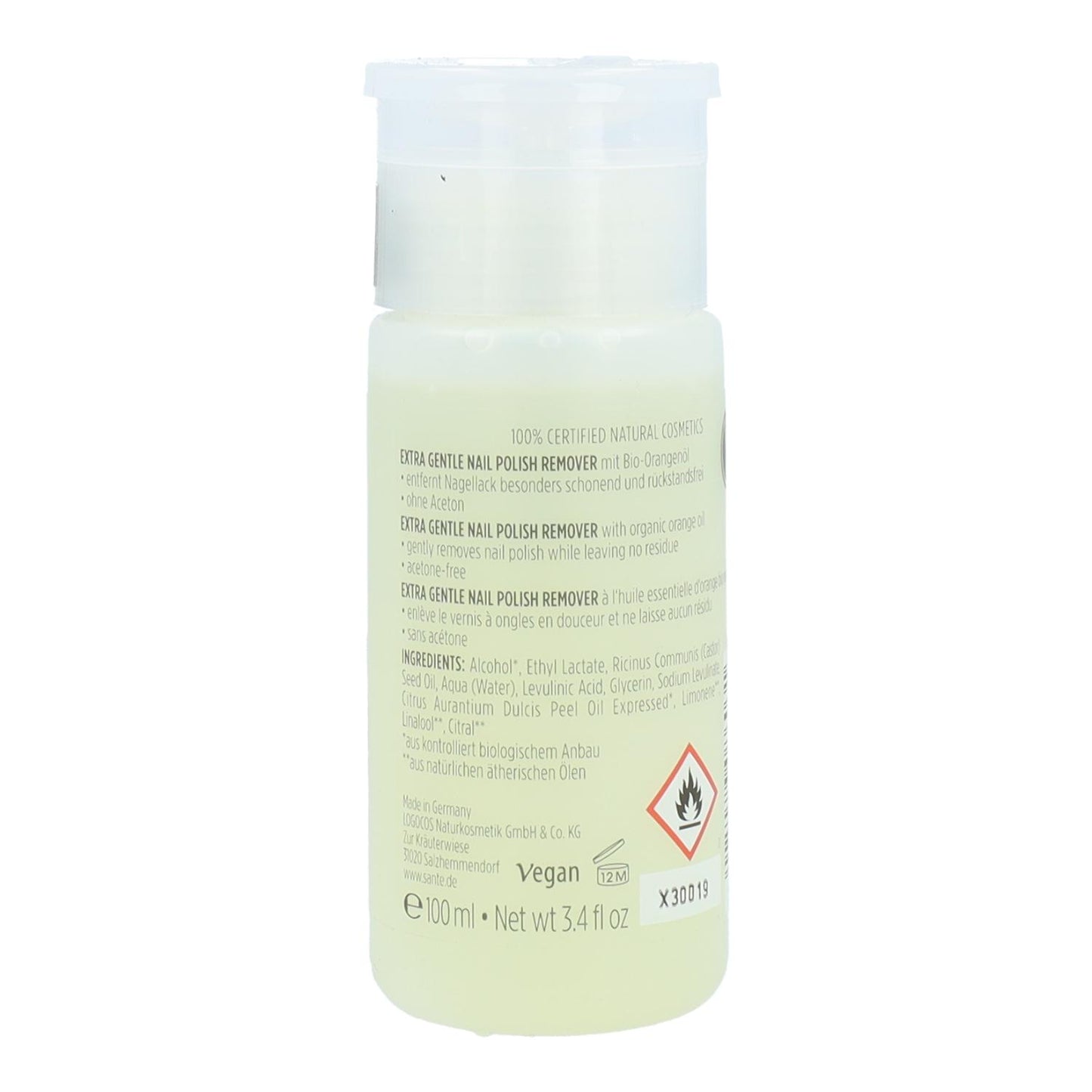 Quitaesmalte Extra Suave Sante 100 ml