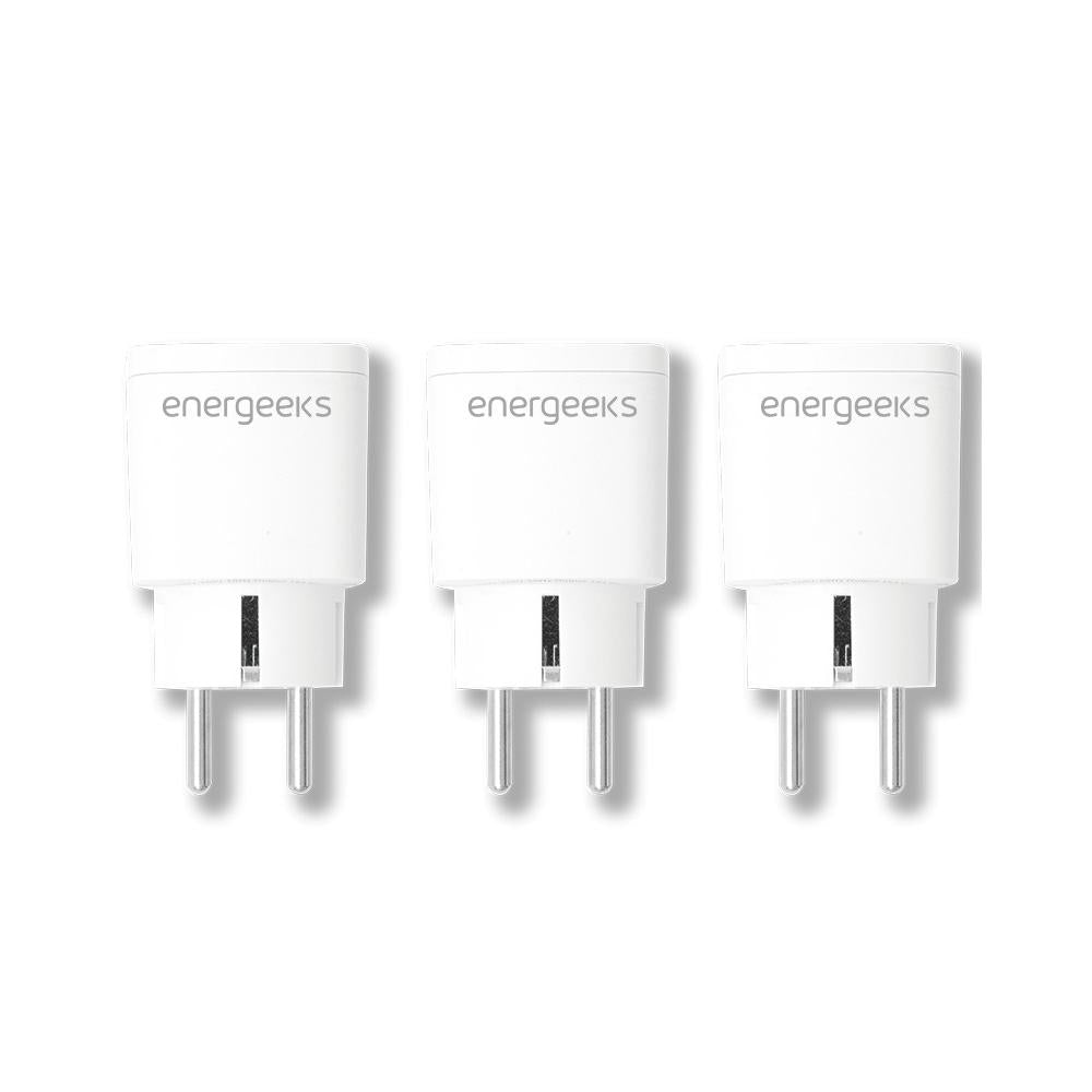 Pack de 3 enchufes wifi inteligentes con medidor de consumo Energeeks