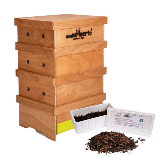 Vermicompostador Lombrihogar 3 con lombrices Multihuerto