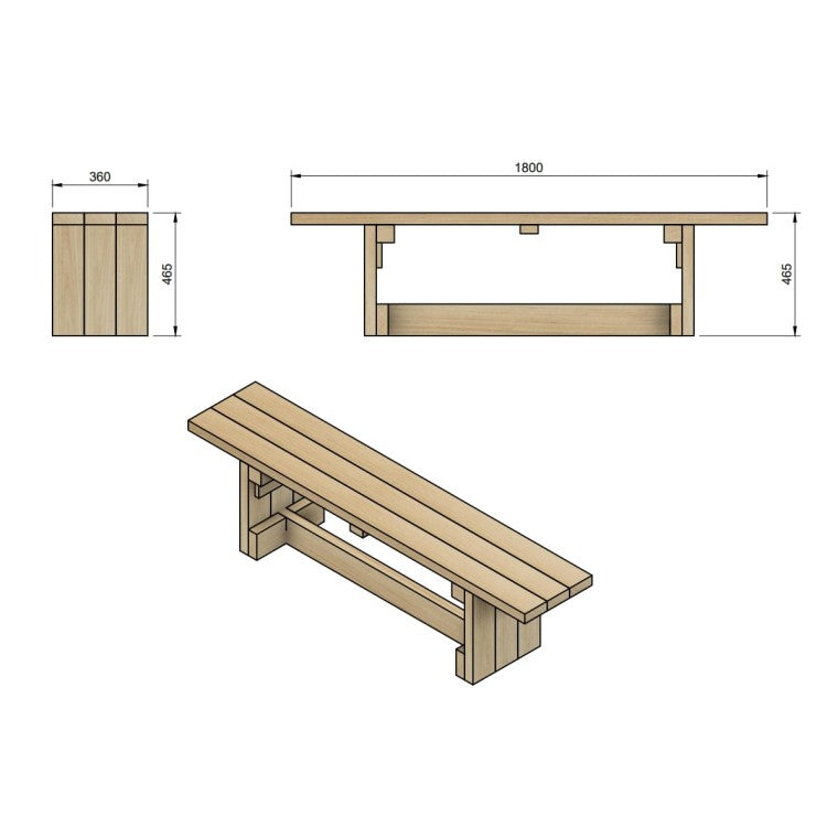 Banco De Madera Para Exterior Masgames Calella.