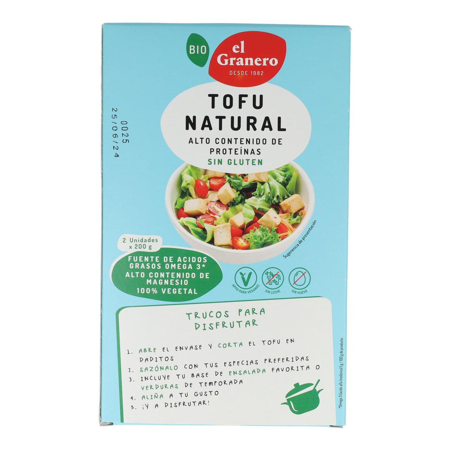 Tofu Natural Bio El Granero 400 gr