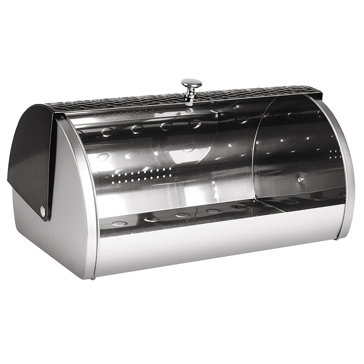 Panera De Mesa Para Guardar Pan Bollería, Tapa Deslizante, Acero Inoxidable, Diseño Moderno Berlinger Haus Primal Gloss, Acero Inoxidable / Negro