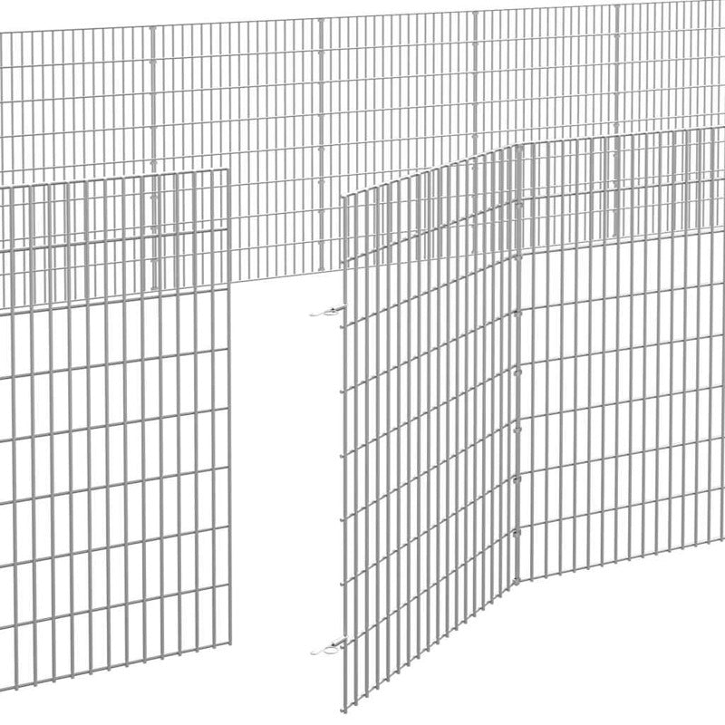 Vidaxl Recinto Corral Animales 24 Paneles Hierro Galvanizado 54x80 Cm_5