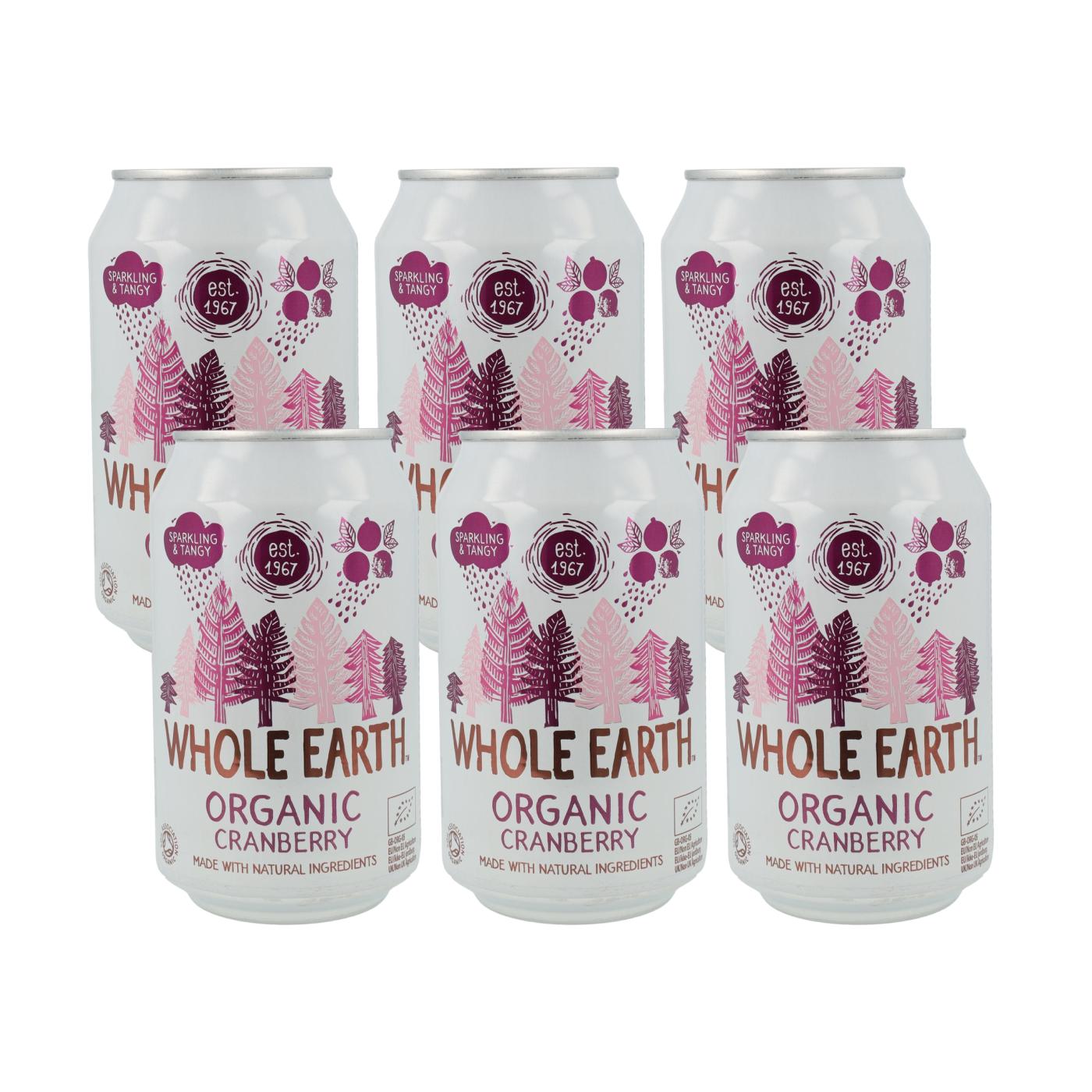 Pack x6 Refresco Bio Arándanos, 330 ml. Whole Earth