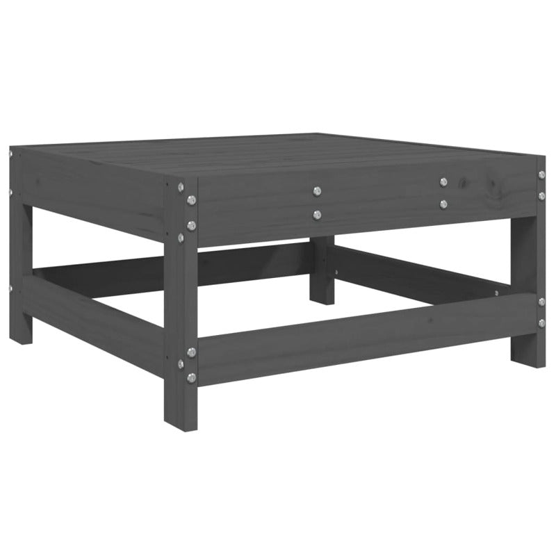 Vidaxl Mesa Y Taburetes Altos Jardín 6 Pzas Madera Maciza De Pino Gris_5
