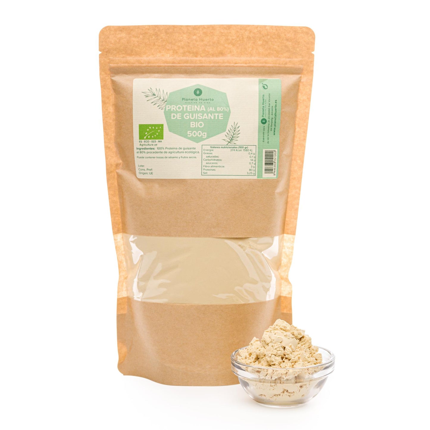 Proteina de Guisante 80% ECO Planeta Huerto 500 g