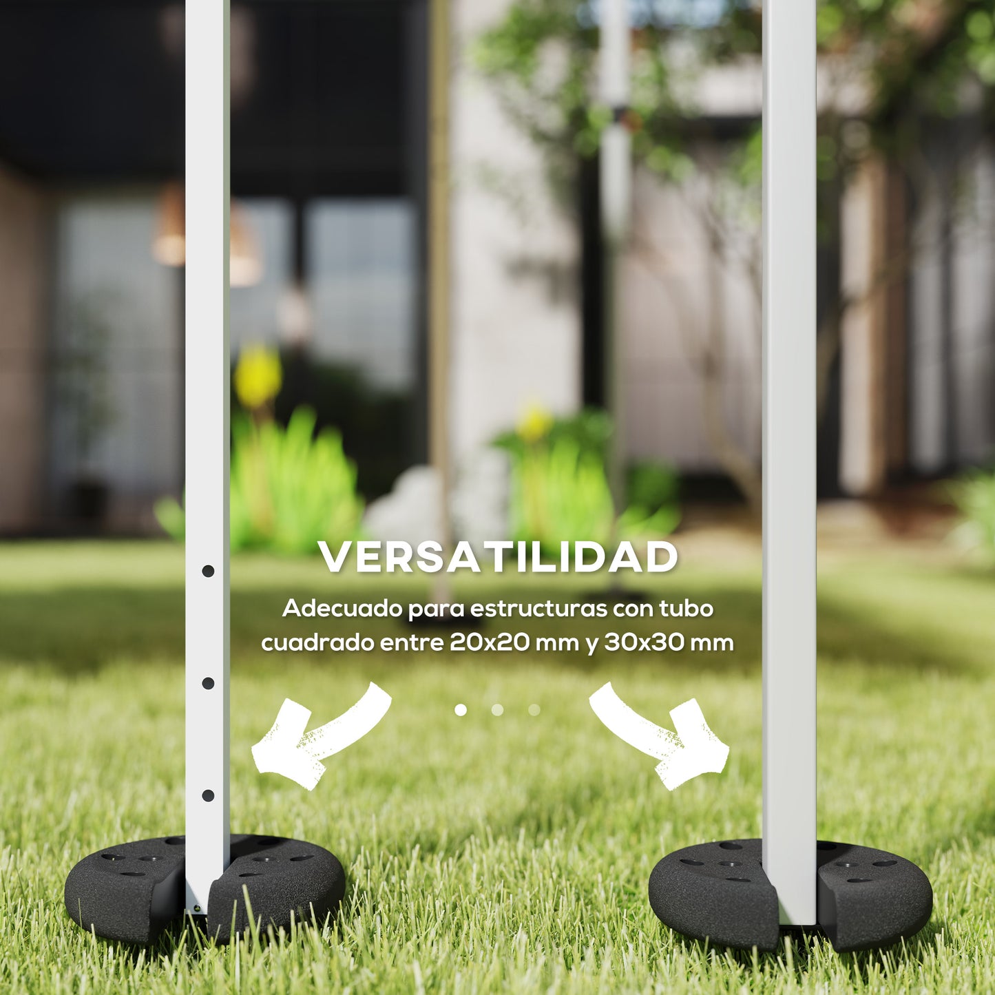 Outsunny Juego De 4 Pesos Para Gazebo Base De Cemento Pie De Soporte_5
