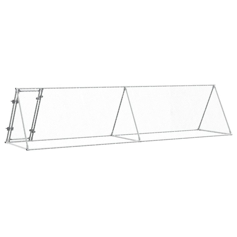 Vidaxl Jaula Para Gallinas Acero Galvanizado Plateado 400x105x91 Cm_5
