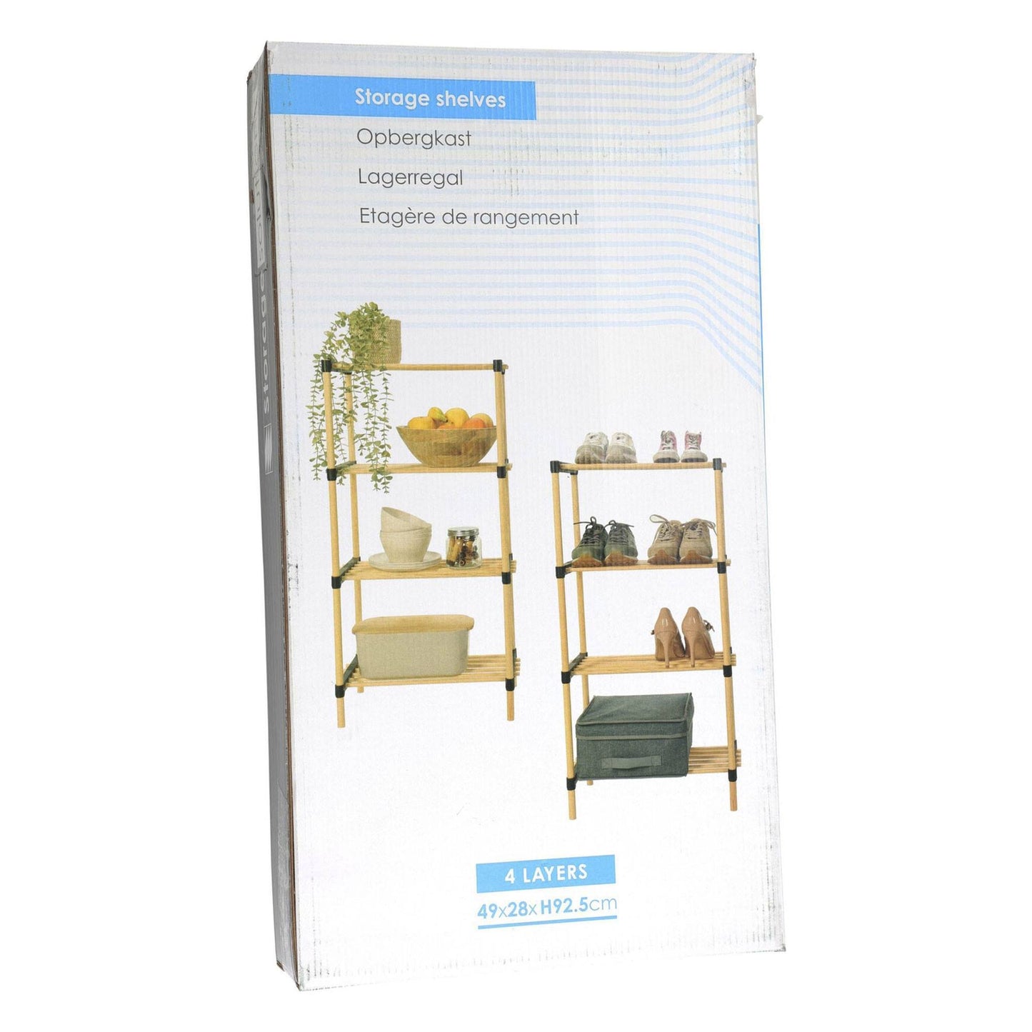 Well Home - Pack 2 Zapateros 4 Estantes Madera Y Metal