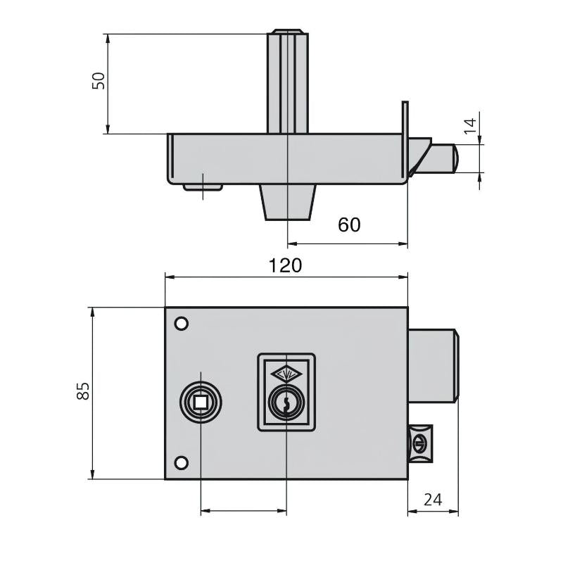 Cerradura Cvl 1125br/ 12/he Derecha_1