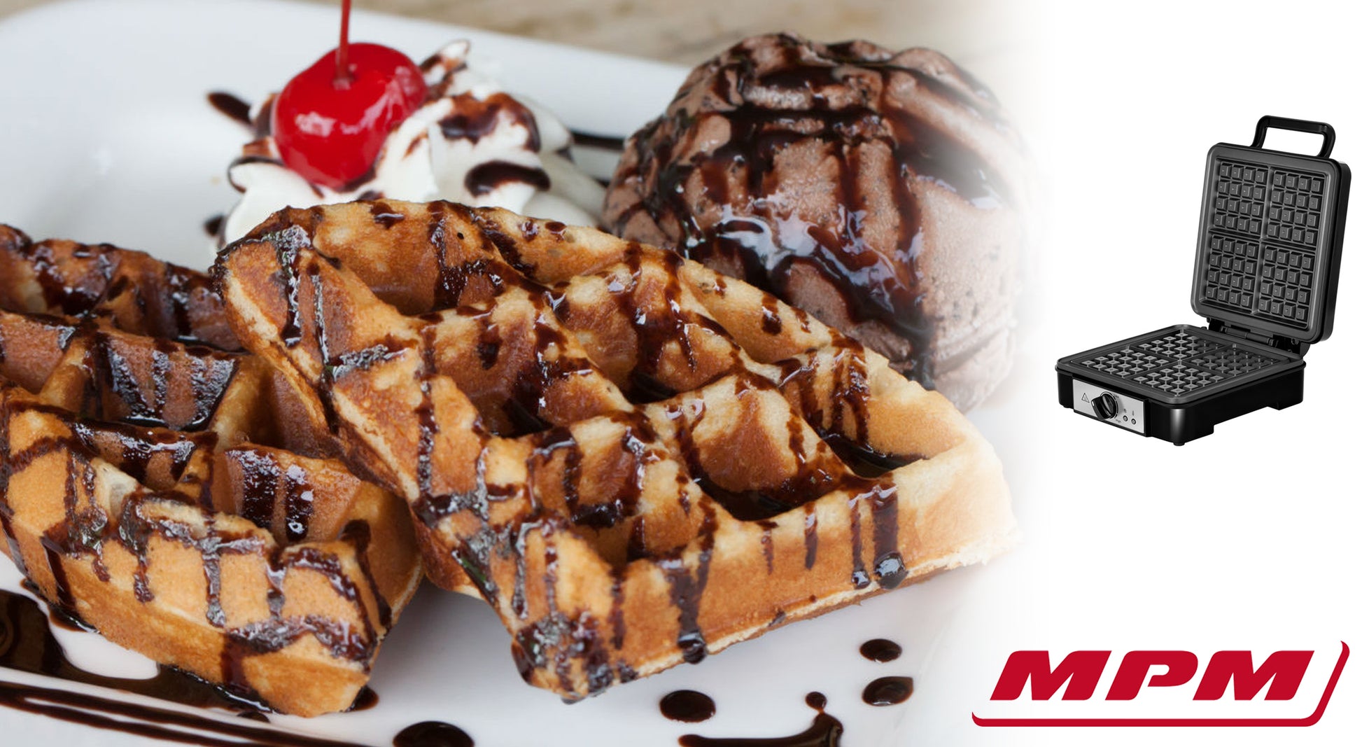 Gofrera Eléctrica Profesional, 4 Gofres Belgas Gruesos, Antiadherente, Regulador Temperatura Mpm Mpm-mgo-36 Negro/plata