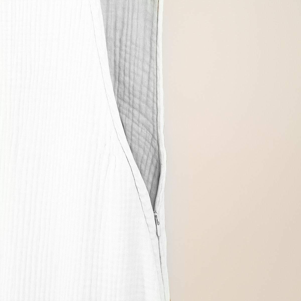 Saco De Dormir De Verano De Algodón Orgánico Blanco