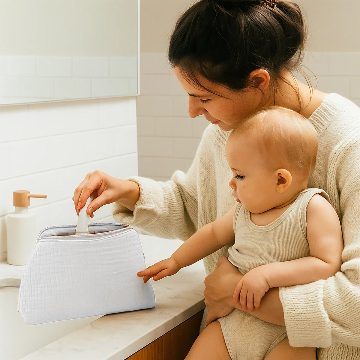 Neceser En Algodón Bio Blanco