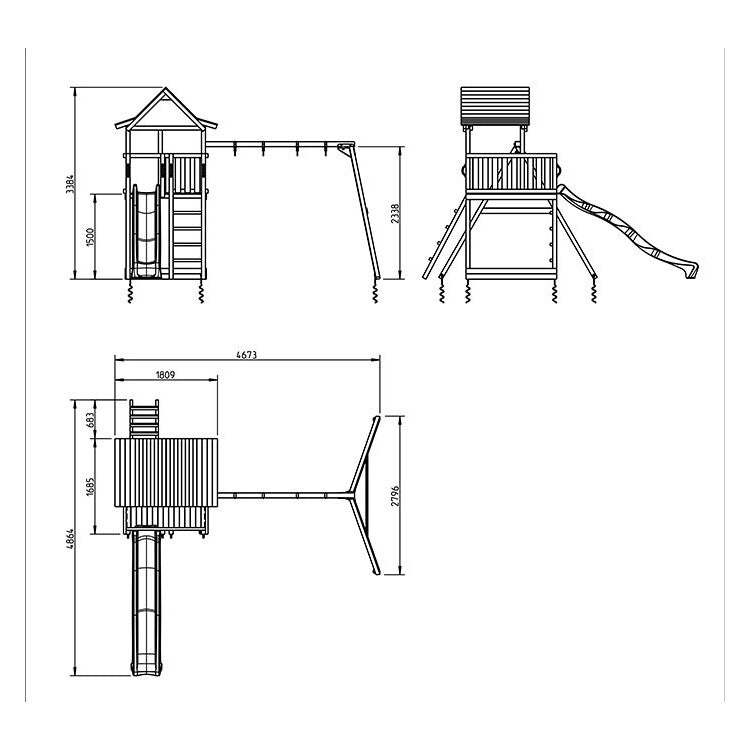 Parque Infantil Masgames Pagoda Xl Con Columpio Doble.