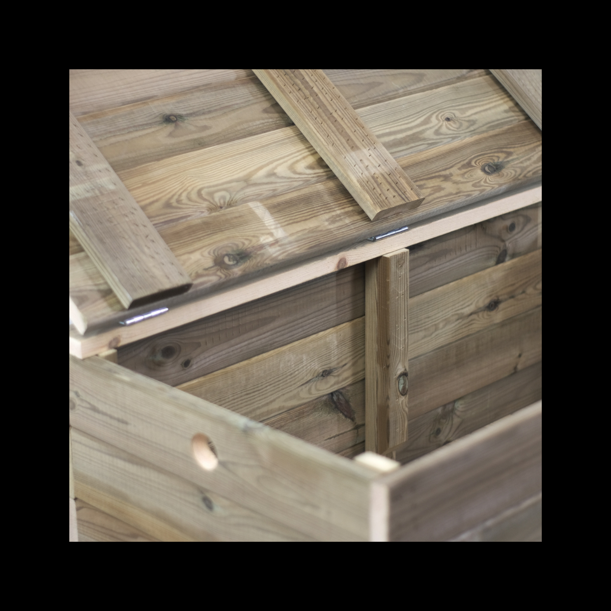 Baúl De Madera Tanoa Con Cojín Tratado Vidahuerto 100x50x40 Cm._4