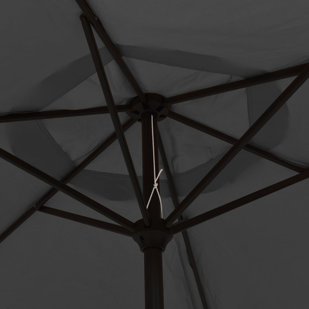 Vidaxl Sombrilla De Aluminio Gris Antracita 200x224 Cm_4