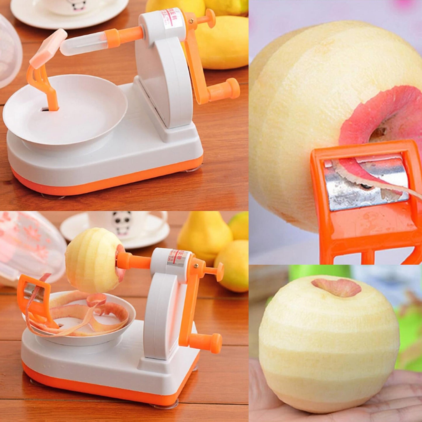 Pelador De Fruta De Plástico Abs Color Naranja Y Blanco